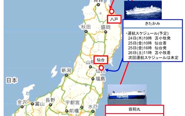 自動車専用船及びフェリーによる緊急輸送対策