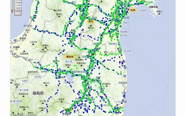 トラック通行実績マップ：マピオン トラック通行実績マップ：マピオン