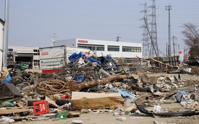東日本大震災 日産宮城サービスセンターも壊滅的被害