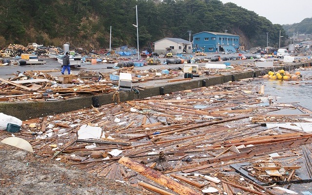 東日本大震災 田代島 電柱の一番上で津波に耐えた