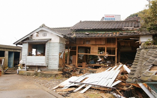 東日本大震災 田代島 震災後（震災前と同一地点）