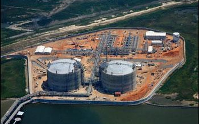 現在建設中のGULF LNGターミナル（米国 ミシシッピ州）
