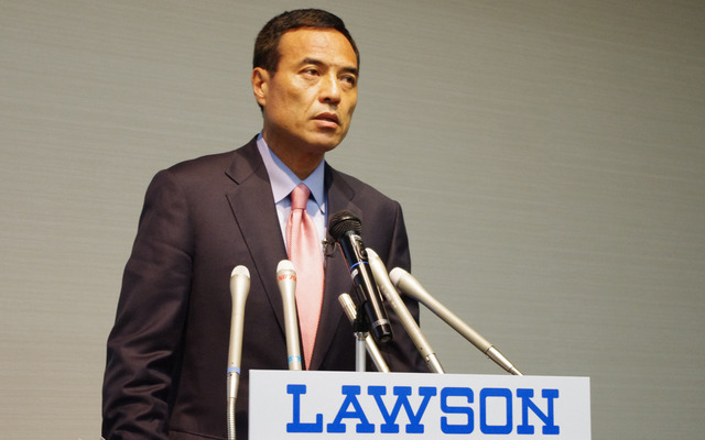 ローソン新浪剛史社長（14日会見）