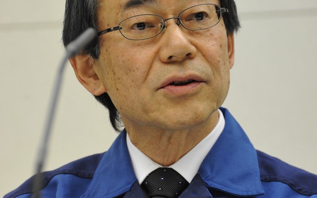 清水正孝東京電力社長（13日・東電本店）