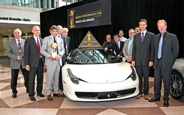 フェラーリ 458イタリア 2011ワールドパフォーマンスカーオブザイヤー授賞式