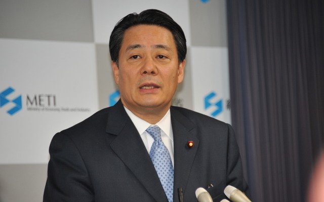 海江田万里経産相（22日・経産省）