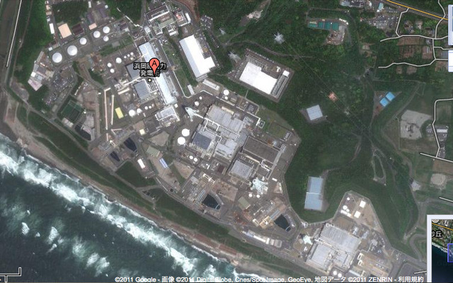 浜岡原子力発電所（写真：Googleマップ）