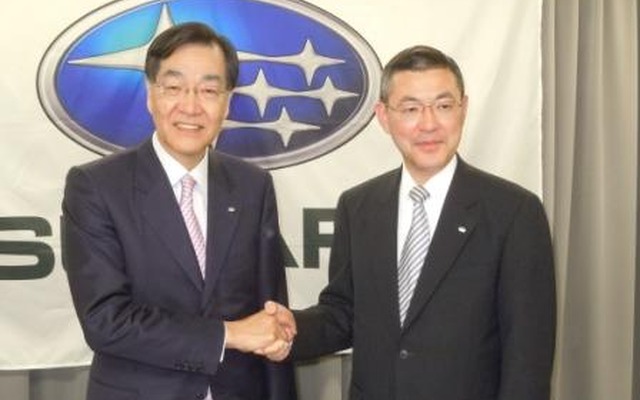 富士重社長交代会見