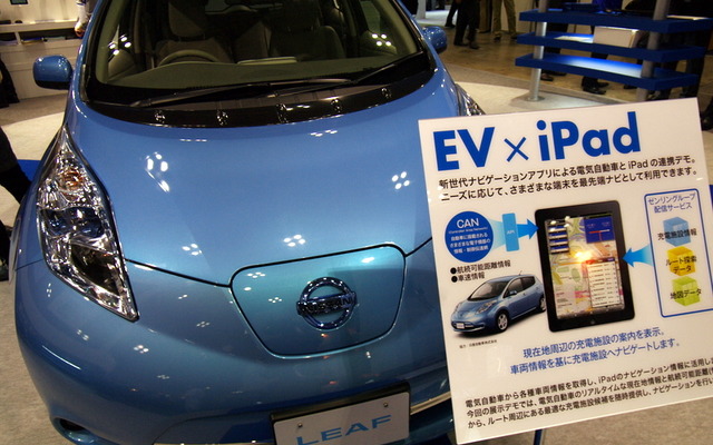 【スマートフォン＆モバイルEXPO】EVのCAN情報を取得してタブレットでナビ…ゼンリンデータコム