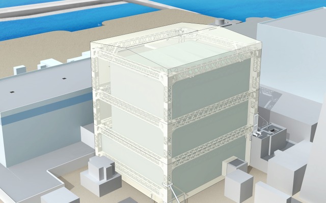 福島第一原発1号機　原子炉建屋カバーのイメージ