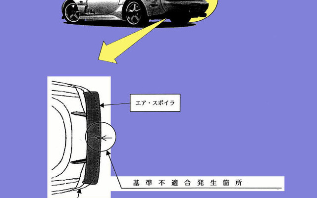 【リコール】運輸支局職員が発見…マツダ『RX-7』リヤスポイラーの違反