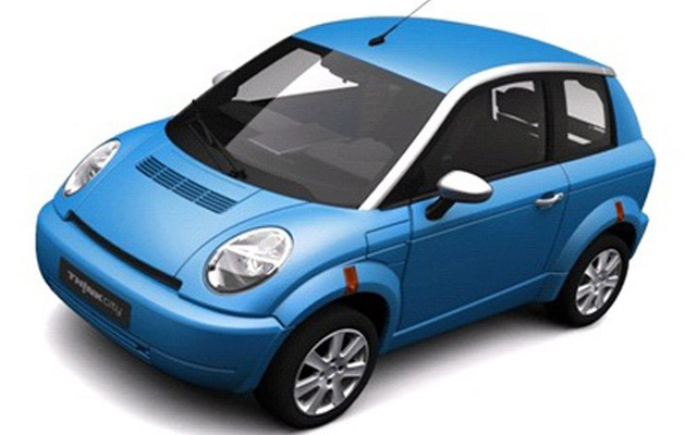 ノルウェーTHINK社の小型EV「シンクシティ」。日本にも導入が予定されている。