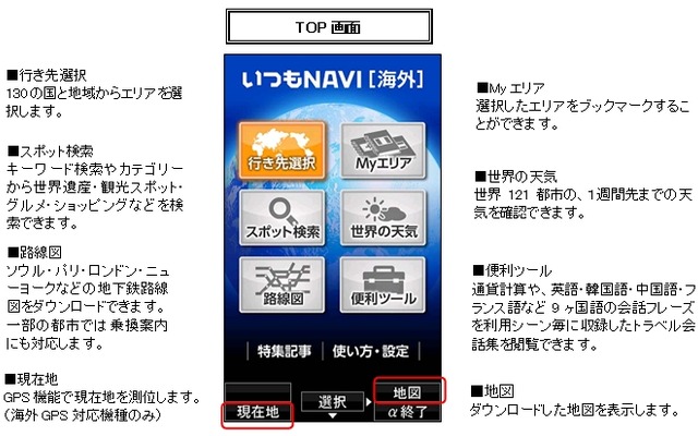 『いつもNAVI 海外』アプリの提供開始…ゼンリンデータコム