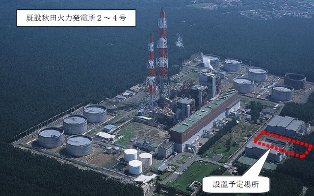 東北電力 秋田火力発電所構内配置図