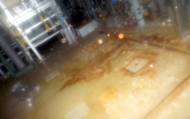 東京電力福島第一原子力発電所2号機原子炉建屋内1階（5月18日撮影）