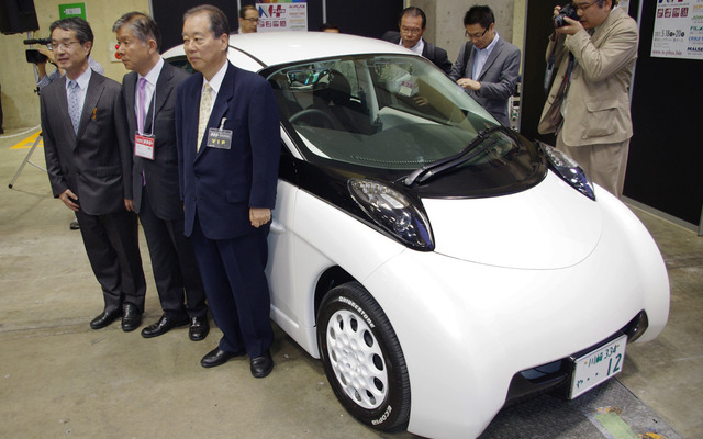 参画企業への技術供与をおこない、インホイールモーターEVの普及をめざすシムドライブ。写真は試作第一号のSIM-LEI
