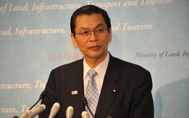 大畠章宏国土交通大臣（3日・国交省）