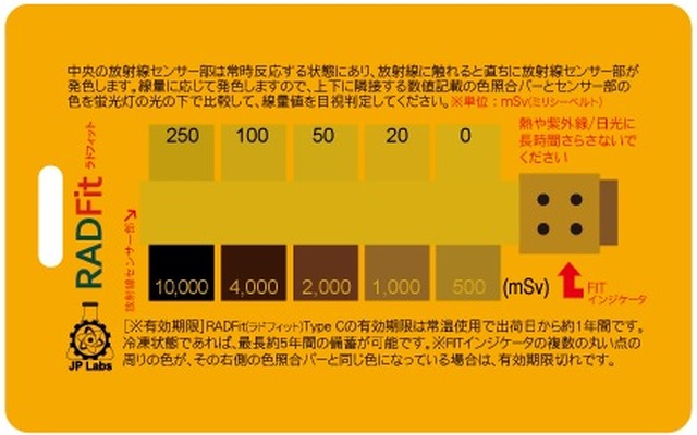 携帯型の累積放射線量計、通販・量販店・ドラッグストアで発売
