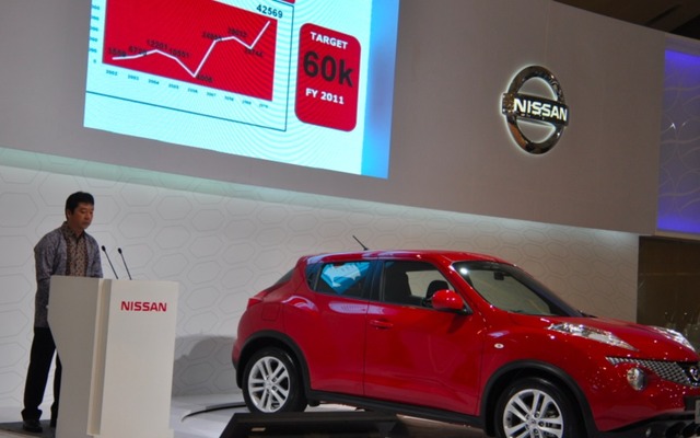 ジャカルタモーターショー11 日産プレスカンファレンスのようす