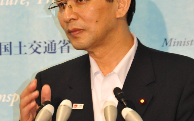 大畠章宏国交相（5日・国土交通省）