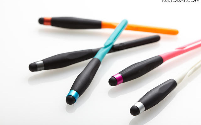 「Grip Touch Pen（グリップタッチペン）」ホワイト/ブラック/ブルー/ピンク/オレンジの5色