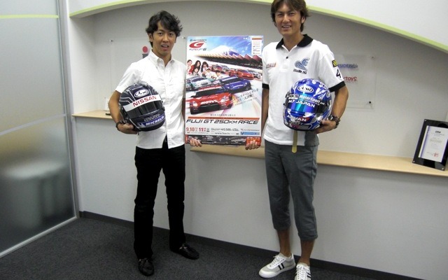 レスポンス編集部を訪問した柳田選手（向かって左）と谷口選手