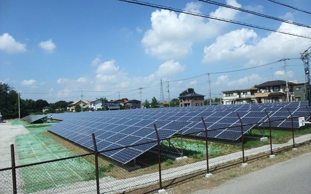 曙ブレーキ工場跡地に建設された館林ソーラーパーク