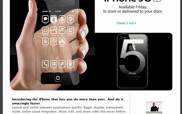 これが新型iPhone？と、一瞬興味をいだかせる画像だが