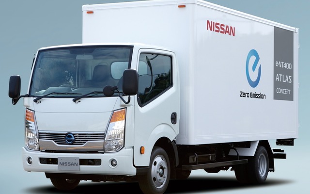 日産、東京トラックショーに、『F24アトラス』ベースのEVトラックなどを出品
