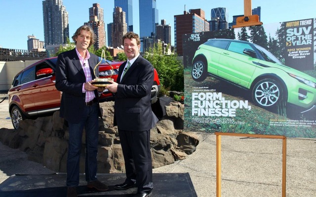 米『モータートレンド』誌の「2012スポーツユーティリティ（SUV）オブザイヤー」を受賞したレンジローバー・イヴォーク