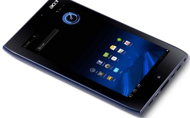 「ICONIA TAB A100」ネイビー前面