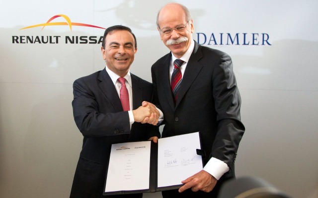 ルノー日産カルロス・ゴーン社長とダイムラーのディーター・ツェッチェ会長