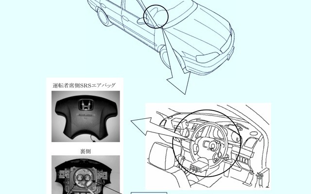 ホンダ・インスパイア/セイバーの改善箇所説明図