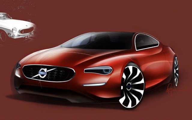 ボルボP1800の復刻モデルのデザインスケッチ