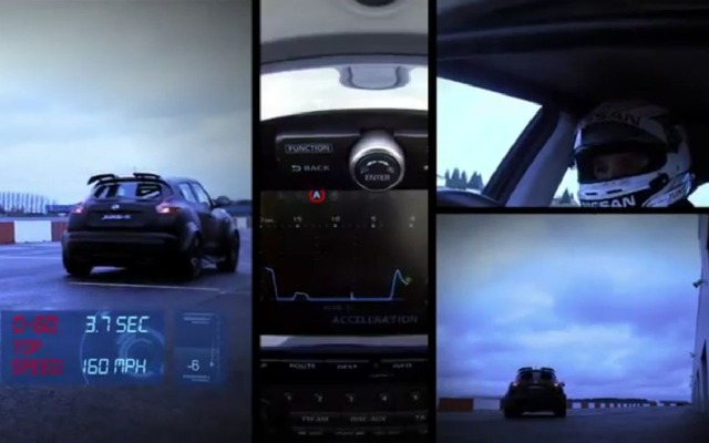 日産ジューク-Rの性能確認テスト（動画キャプチャー）