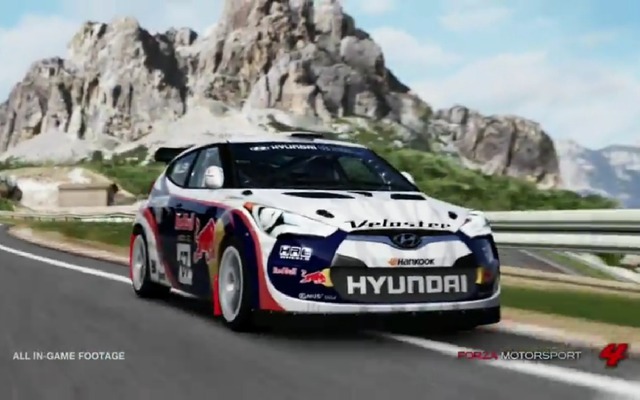 『Forza Motorsport 4』に収録されるヒュンダイ ベロスター ターボ（動画キャプチャー）