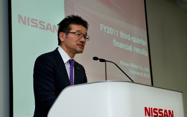 日産の決算発表（2月8日、田川執行役印）