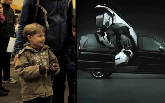 ドイツ・ベルリンで行われたメルセデスベンツVクラスのキャンペーン、「KEY TO VIANO」（動画キャプチャー）