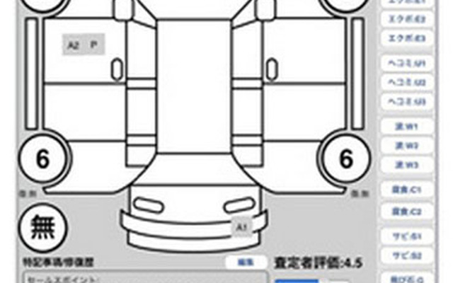 プロトコーポレーション データライン査定 iPad画面イメージ