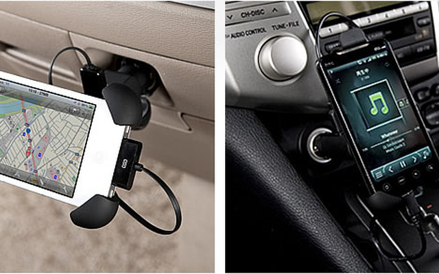 サンワサプライ充電用USBポート付の車載ホルダー「iPhone・スマートフォン車載ホルダー 200-CAR011」
