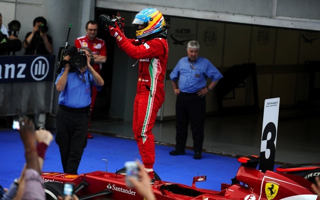 アロンソ（フェラーリ。3月25日、F1マレーシアGP決勝）