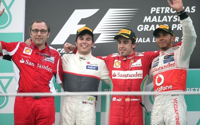 F1マレーシアGP表彰台