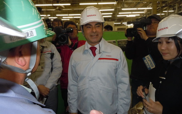 日産ゴーン社長いわき工場視察