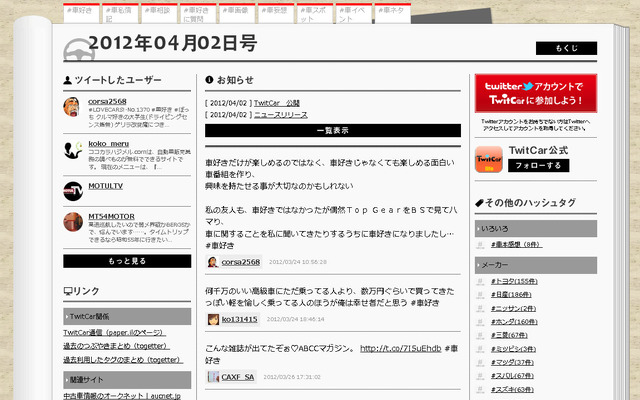 オークネット コミュニティ支援サービス TwitCar