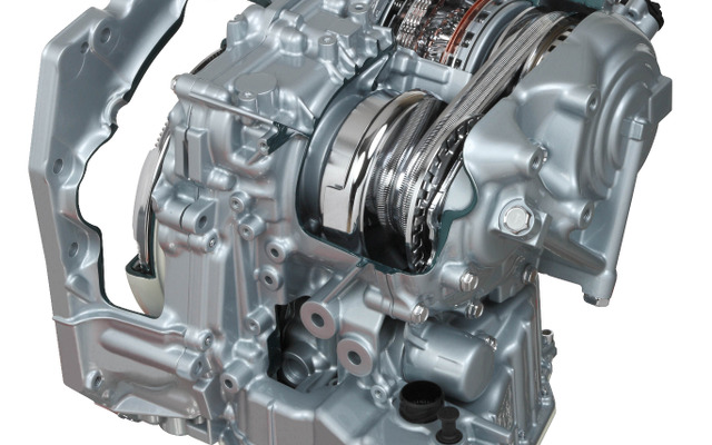 ジヤトコの世界初副変速機付ベルトCVT（JF015E）