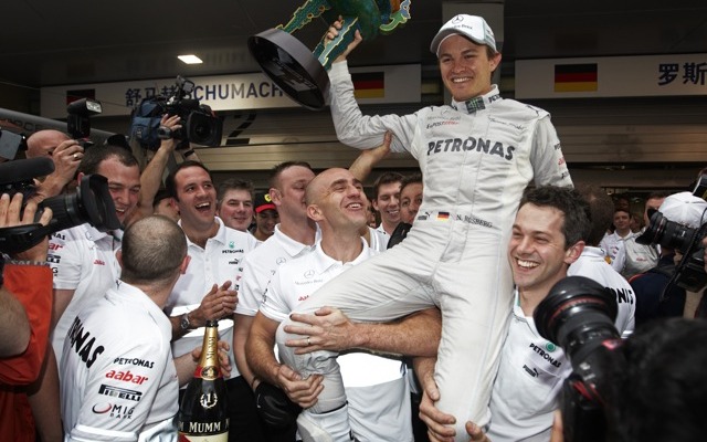 ロズベルグ（メルセデスAMG。4月15日、F1中国GP）