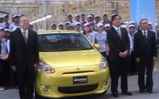 三菱自動車、タイで ミラージュ のラインオフ式を開催