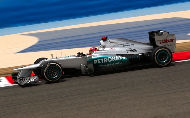 シューマッハ（メルセデスAMG。4月20日、F1バーレーンGP）