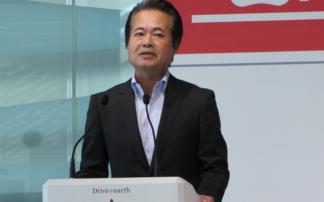 三菱自動車パイクスピークチャレンジ発表会　GSユアサの依田誠社長