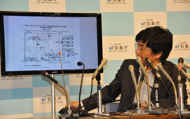 永井章地震津波監視課長（24日・気象庁）